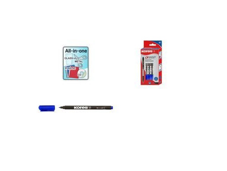 Kores Marqueur permanent 'K MARKER FINE', M, bleu
