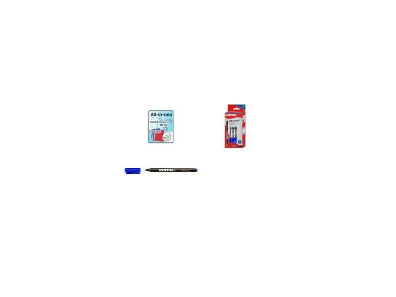 Kores Marqueur permanent 'K MARKER FINE', M, bleu