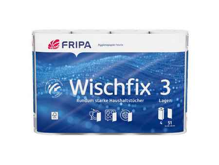 Fripa Rouleau d'essuie-tout Wischfix, 3 couches, extra blanc