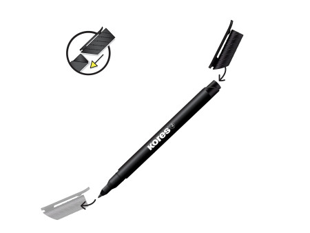 Kores Marqueur permanent 'K MARKER FINE', M, étui de 6