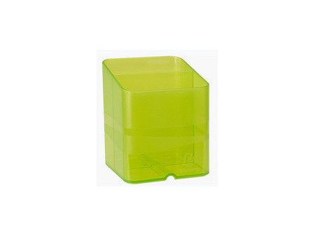 EXACOMPTA Pot à crayons PEN-CUBE, 2 compartiments, cristal