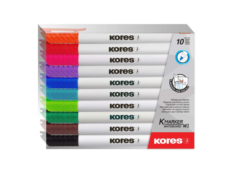 Kores Marqueur non permanent 'K MARKER W1', étui de 10