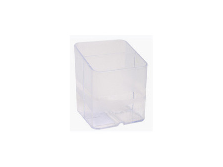 EXACOMPTA Pot à crayons PEN-CUBE, 2 compartiments, cristal