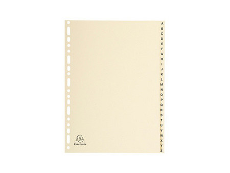 EXACOMPTA Intercalaires carte peau, A-Z, A4, 20 touches
