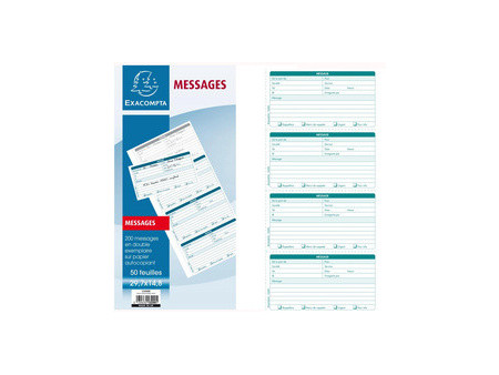 EXACOMPTA Brochure Messages téléphone