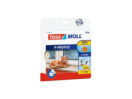 tesa INSULATION Ruban de calfeutrage L, 9 mm x 6 m, blanc
