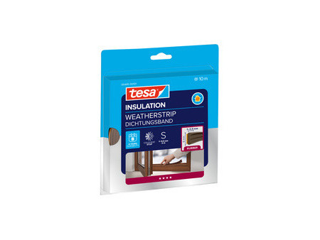 tesa INSULATION Ruban de calfeutrage S, 9 mm x 10 m, blanc
