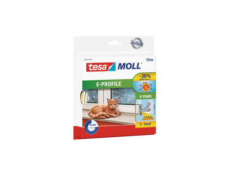 tesa INSULATION Ruban de calfeutrage S, 9 mm x 10 m, blanc