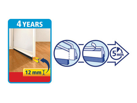 tesa INSULATION Bas de porte, 37 mm x 1 m, marron