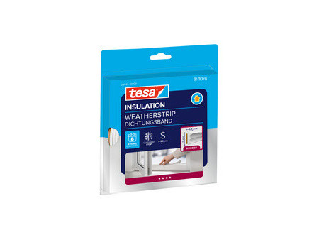 tesa INSULATION Ruban de calfeutrage S, 9 mm x 6 m, blanc