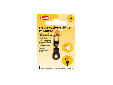 KLEIBER Tirette de remplacement pour fermeture à zip, noir