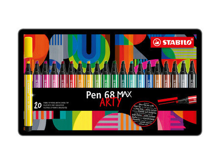 STABILO Feutre Pen 68 MAX, étui de 20 ARTY