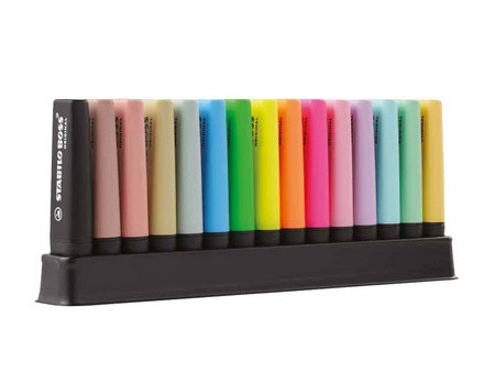STABILO Surligneur BOSS ORIGINAL, set de table de 15