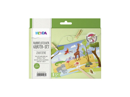 HEYDA Set de cartes transferts rub-on 'Ferme'