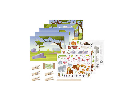 HEYDA Set de cartes transferts rub-on 'Ferme'