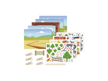 HEYDA Set de cartes transferts rub-on 'Ferme'