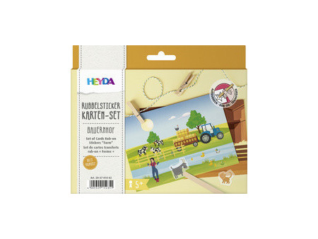 HEYDA Set de cartes transferts rub-on 'Ferme'
