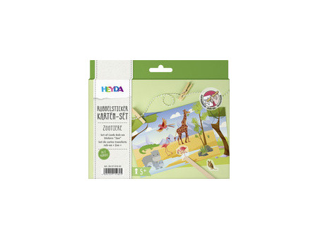 HEYDA Set de cartes transferts rub-on 'Ferme'