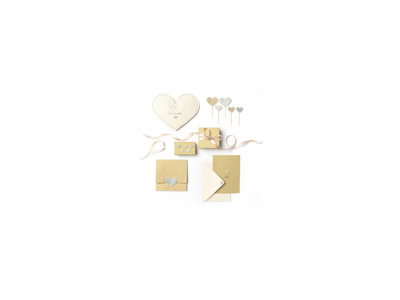 folia Sticker pailleté en caoutchouc mousse HEARTS CLASSIC
