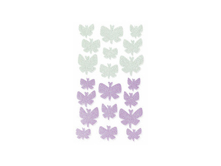 folia Sticker pailleté en caoutchouc mousse BUTTERFLIES