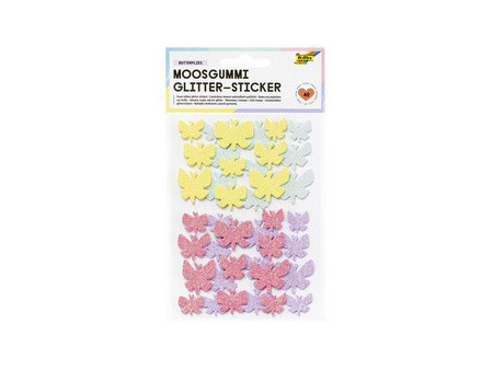 folia Sticker pailleté en caoutchouc mousse BUTTERFLIES