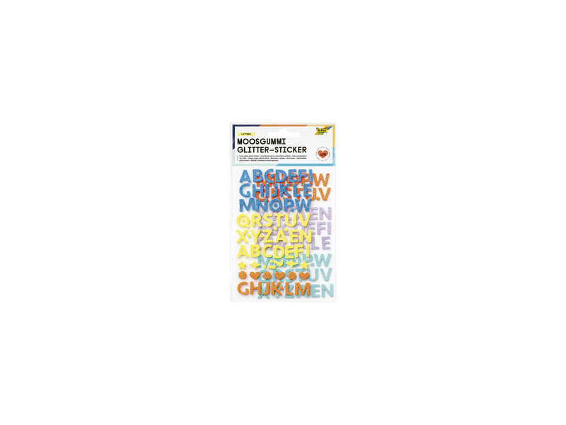 folia Sticker pailleté en caoutchouc mousse LETTERS