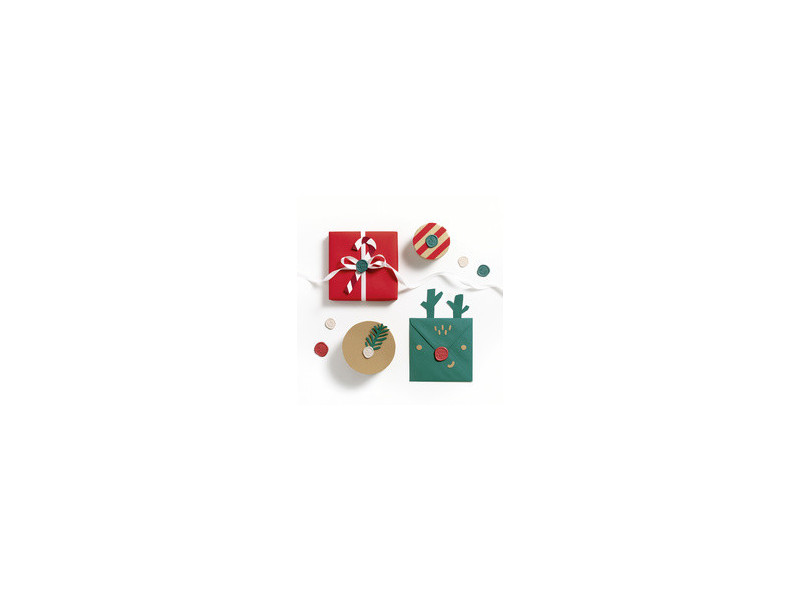 folia Sceau autocollant CHRISTMAS tailles/couleurs assorties