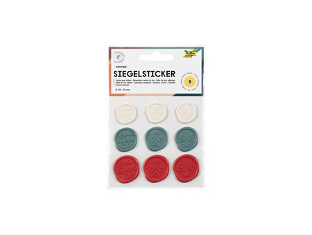folia Sceau autocollant CHRISTMAS tailles/couleurs assorties