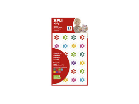 APLI kids Gommettes 'Empreintes de chat', en sachet