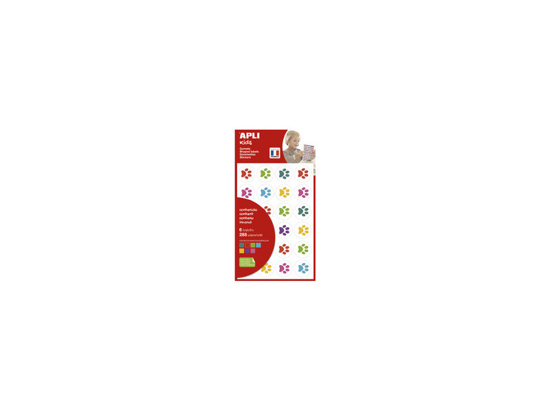 APLI kids Gommettes 'Empreintes de chat', en sachet