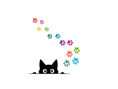 APLI kids Gommettes 'Empreintes de chat', en sachet
