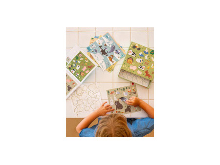 APLI kids Jeu de gommettes 'Les animaux et leur habitat'