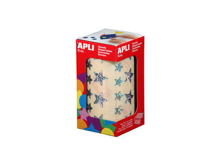 APLI kids Gommettes 'Etoile', en rouleau, argent Holographie