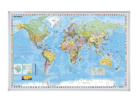FRANKEN Carte du monde, magnétique, (l)1.380 x (H)880 mm