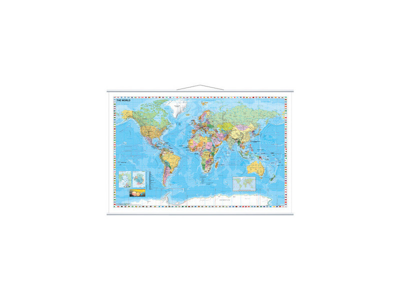 FRANKEN Carte du monde, laminé, (l)1.370 x (H)970 mm