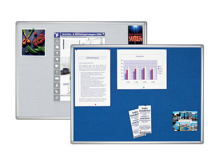 FRANKEN Tableau en textile PRO, 900 x 600 mm, feutre: bleu