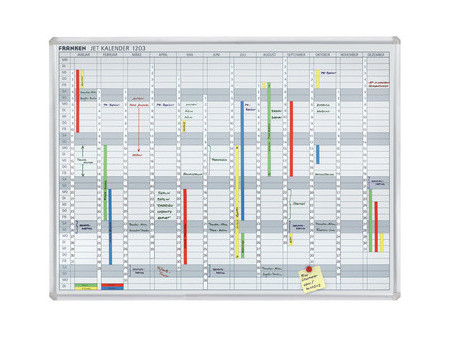 FRANKEN Bande de dates pour tableau planning JK1203, blanc