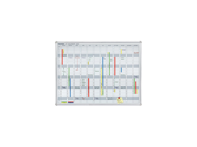 FRANKEN Bande de dates pour tableau planning JK1203, blanc