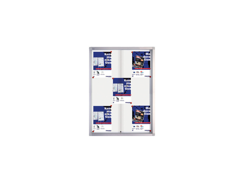 FRANKEN Vitrine d'affichage PRO pour 24x A4, dos en métal