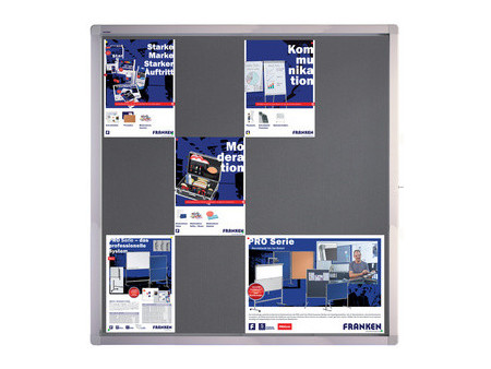 FRANKEN Vitrine d'affichage ECO pour 12x A4, dos en feutre