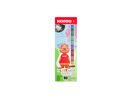Kores Pâte à modeler 'PLASTILINA Pastel', 10 couleurs pastel