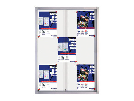 FRANKEN Vitrine d'affichage PRO pour 21x A4, dos en métal