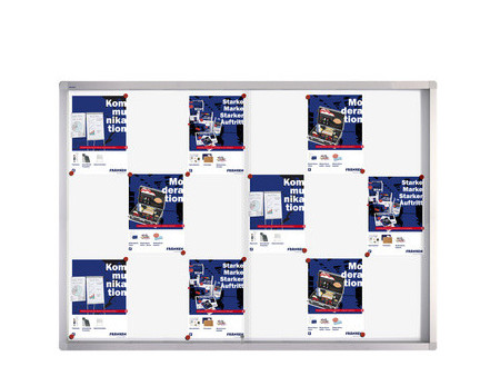 FRANKEN Vitrine d'affichage PRO pour 21x A4, dos en métal