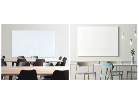 FRANKEN Tableau en verre design, 1.200 x 1.200 mm, blanc pur