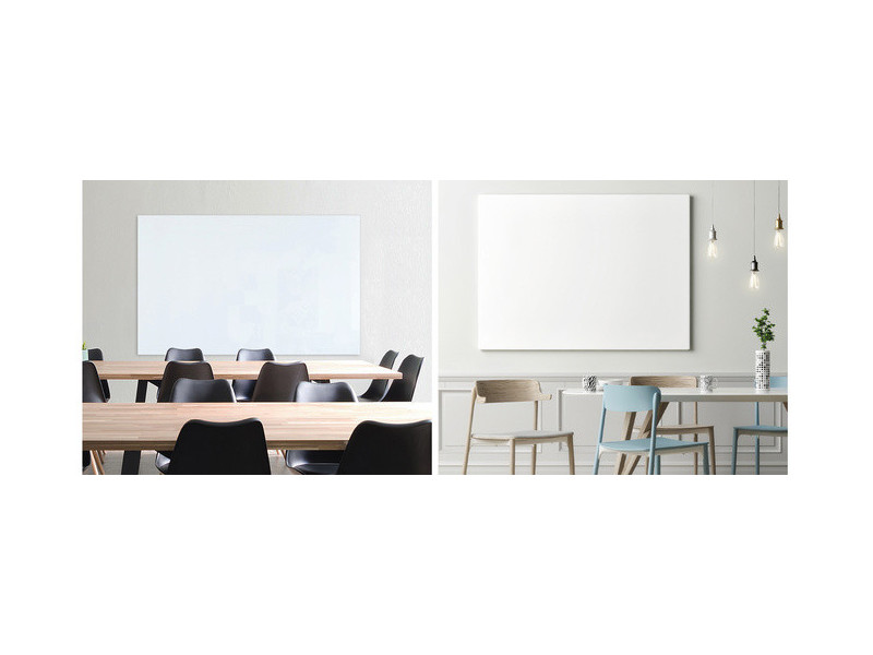FRANKEN Tableau en verre design, 2.000 x 1.200 mm, blanc pur