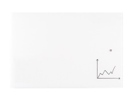 FRANKEN Tableau en verre design, 2.400 x 1.200 mm, blanc pur
