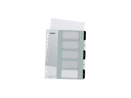 LEITZ Intercalaires en plastique WOW, numéroté, 1-6