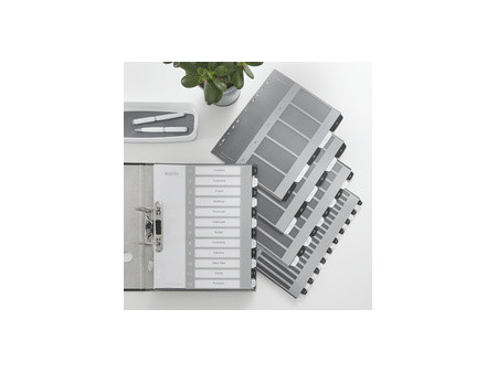 LEITZ Intercalaires en plastique WOW, numéroté, 1-10