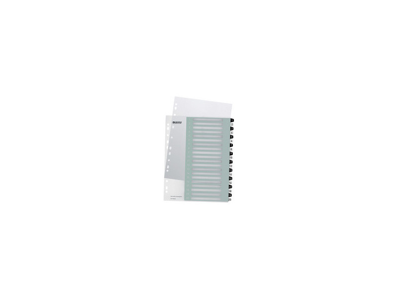 LEITZ Intercalaires en plastique WOW, numéroté, 1-12