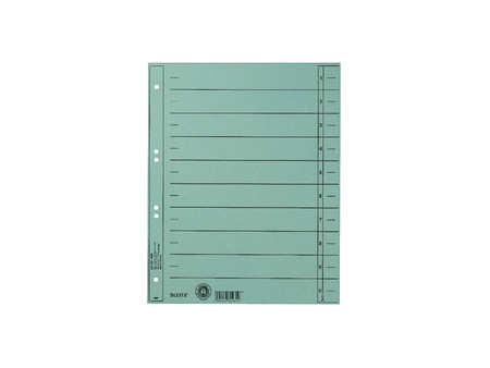 LEITZ Intercalaires, format A4 extra large,en carton manille